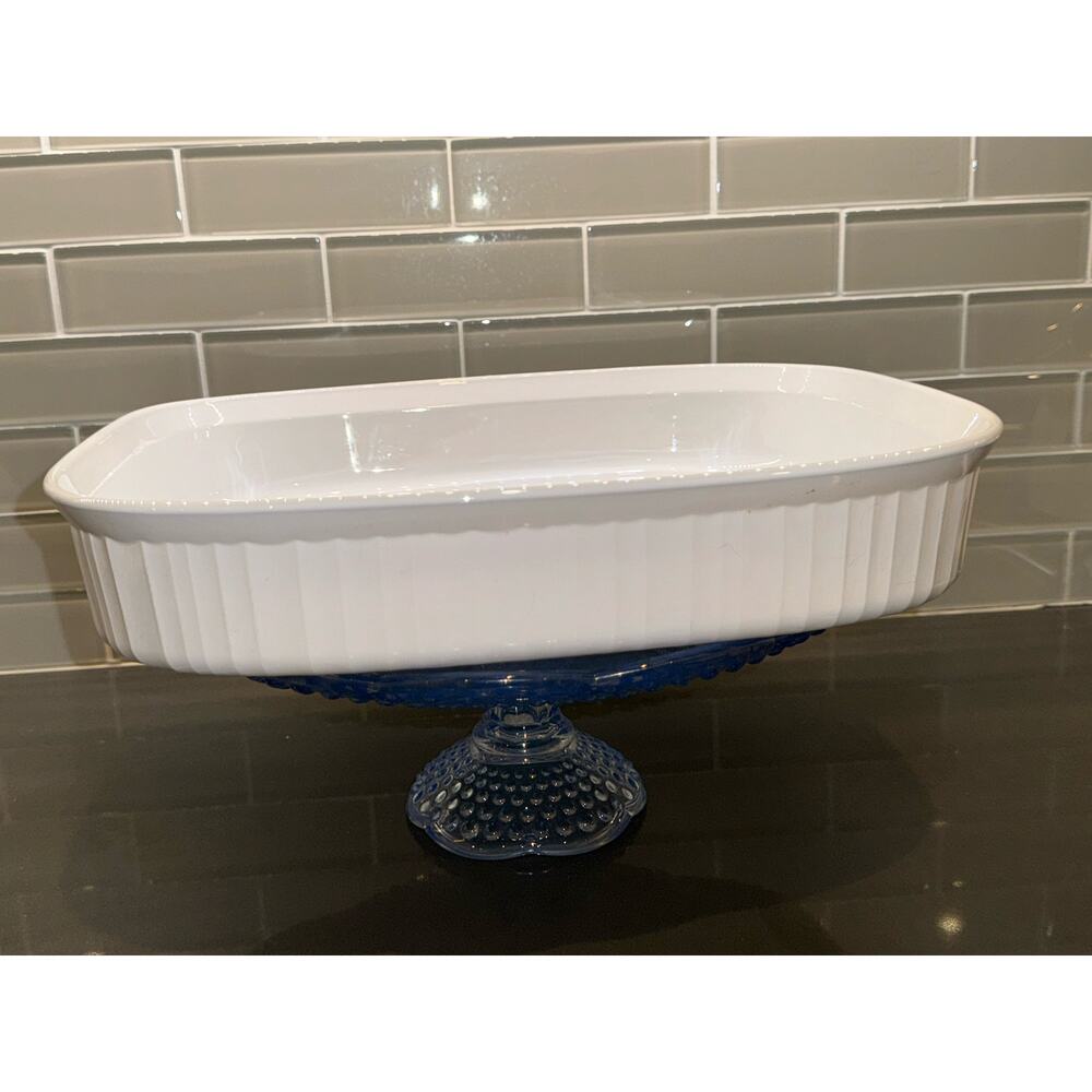 Vintage CorningWare F-21-B French White 4.5 Liter Open Roasting Lasagna Pan USA